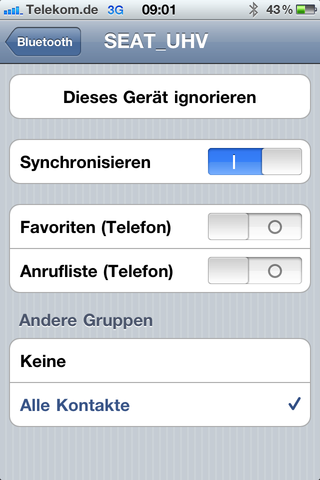 Bluetooth Einstellung